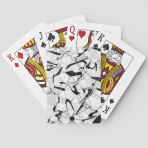 Black and White in Motion Playing Cards
