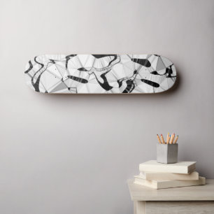 Black and White in Motion Skateboard