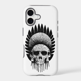 Black And White Indian Skull