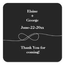 Black and White Infinity Sticker