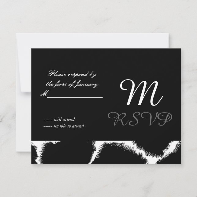 Black and White Initial Reply Card (Front)