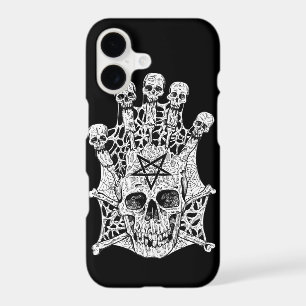 Black and White Ink Drawing Skulls