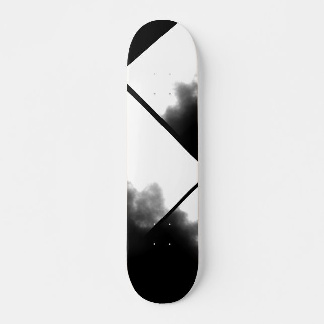 Black and White Ink Look Deck Customisable Skateboard (Front)