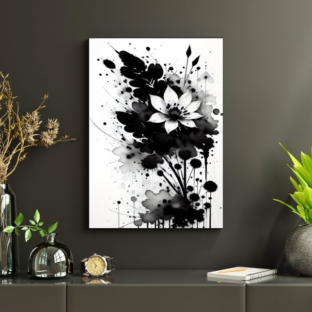 Black and White Ink Trendy Modern Art Design Poster (Creator Uploaded)