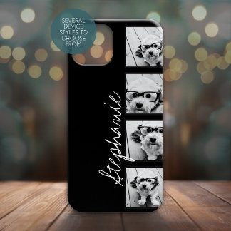 Black and White Instagram Photo Collage iPhone 15 Case
