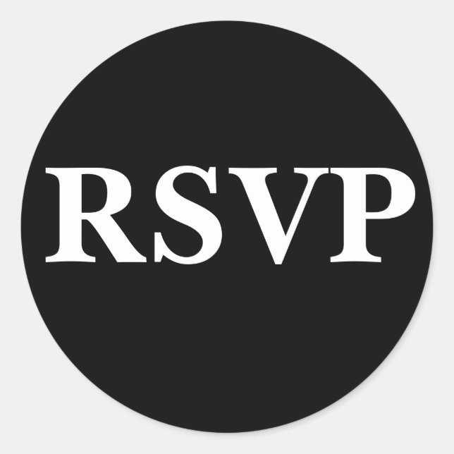 Black And White Invitation Seal (Front)