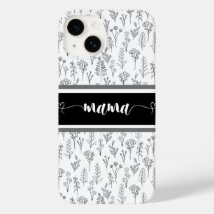 Black and white Iphone Case for Mama