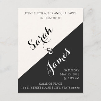 Black and White | Jack & Jill Party Invite