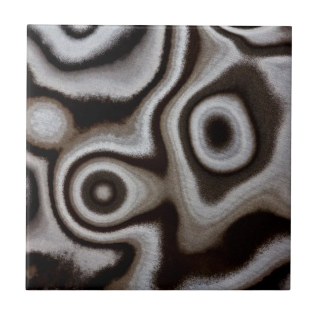 Black and white Jasper stone Ceramic Tile (Front)