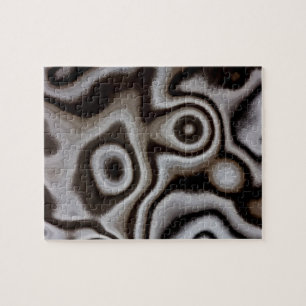 Black and white Jasper stone Jigsaw Puzzle