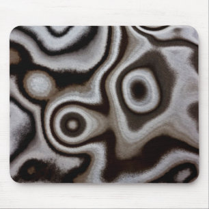 Black and white Jasper stone Mouse Pad