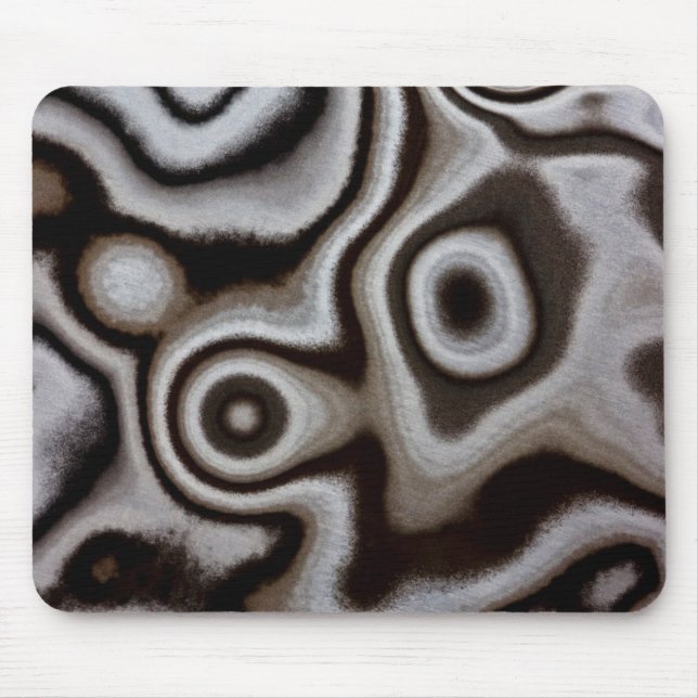 Black and white Jasper stone Mouse Pad (Front)