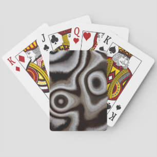 Black and white Jasper stone Playing Cards