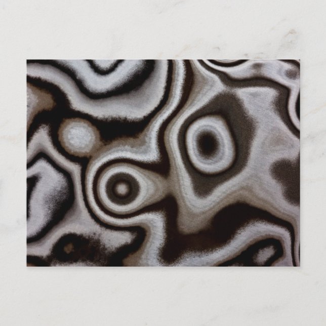 Black and white Jasper stone Postcard (Front)