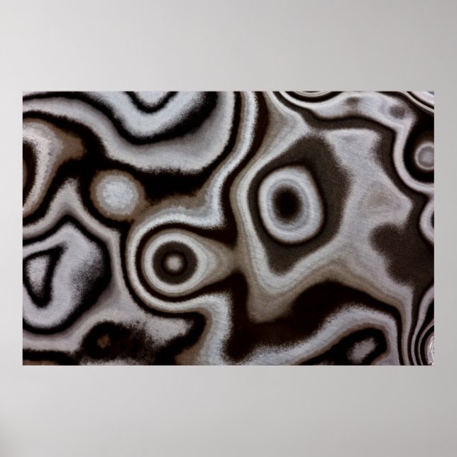 Black and white Jasper stone Poster (Front)