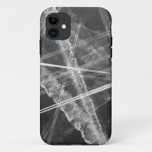 Black and white Jet Trails Case-Mate iPhone Case (Back)