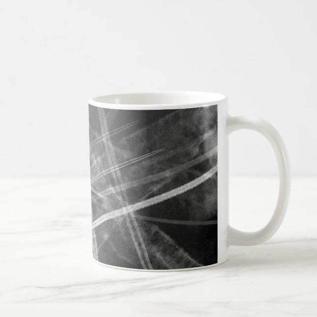 Black and white Jet Trails Coffee Mug (Right)