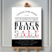 Black and White Jewellery Shop Black friday sale