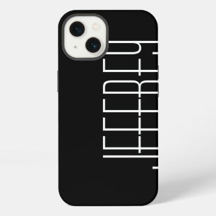 Black and White, Jumbo Name, Minimalist iPhone 13 Case