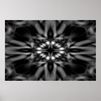 Black and white kaleidoscope pattern