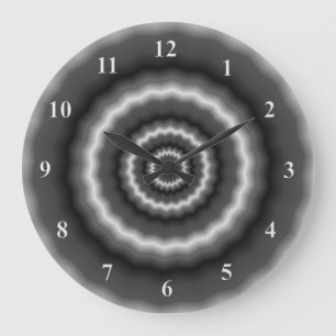 Black and White kaleidoscope Wall Clock