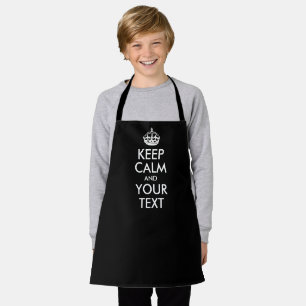 Black and White Keep Calm and Your Text Apron