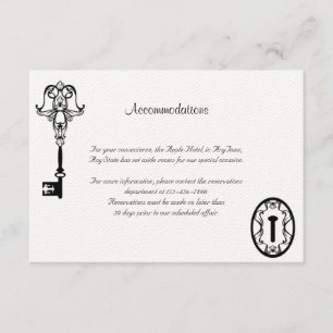 Black and White Key Wedding Insert