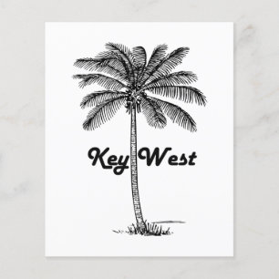 Black and White Key West Florida & Palm design Flyer