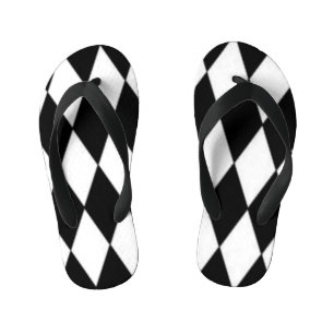 Black and white  kid's thongs