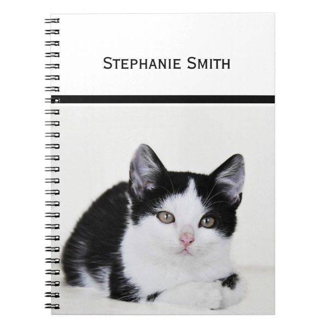 Black and White Kitten Notebook (Front)