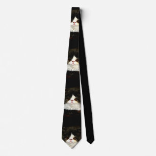 Black and White Kitten Tie