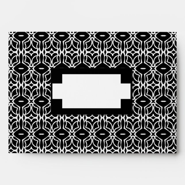 Black and White Label Effect - Geometric Envelopes (Front)