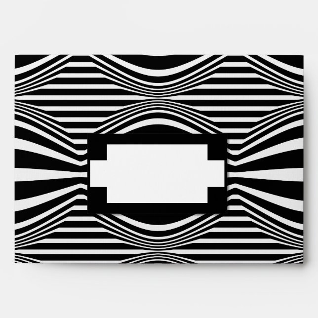 Black and White Label Effect - Op Art Envelopes (Front)