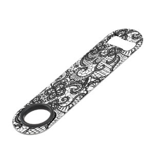 Black and White Lace Bottle Opener