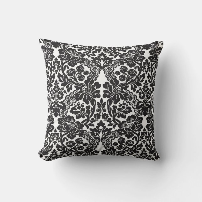 Black and White Lace Cushion (Front)