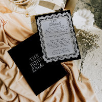 Black And White Lace Old Money Wedding Details