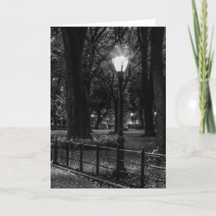 Black and White Landscape Photo of Central Park Card