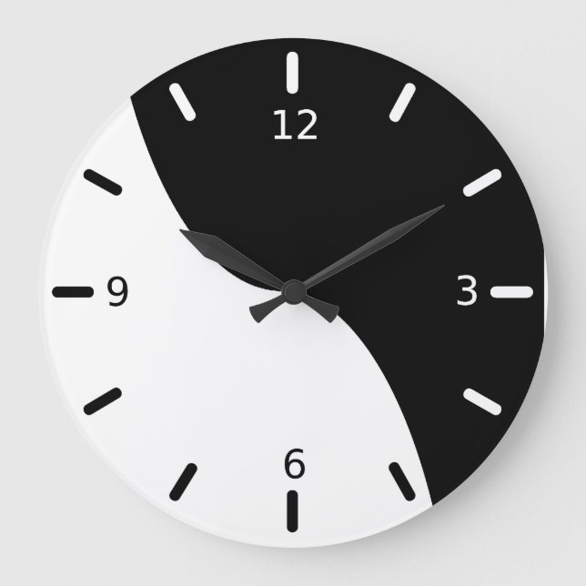 Black and white large clock (Front)