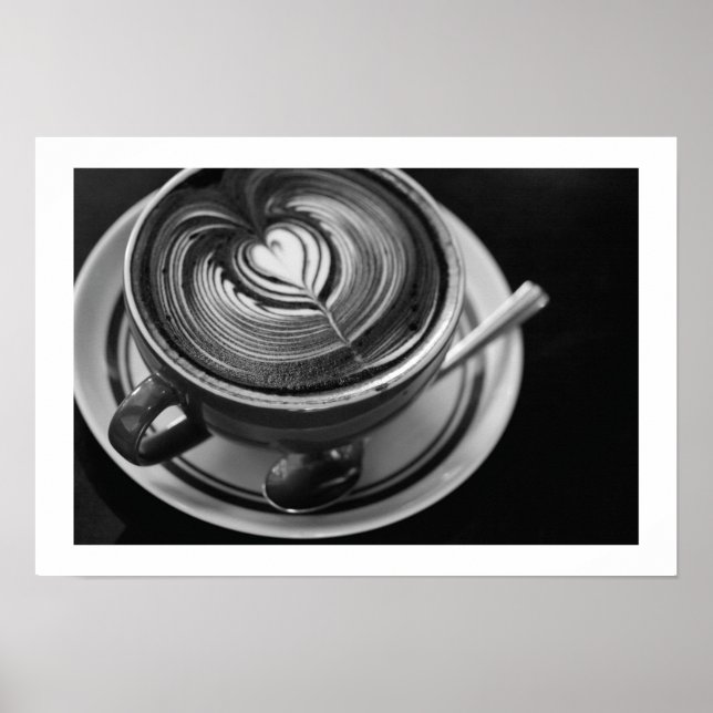 Black and White Latte Poster (Front)