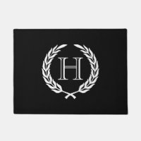 Black and White Laurel Wreath