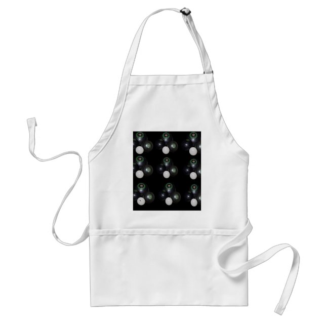 Black And White Lawn Bowls Pattern, Standard Apron (Front)
