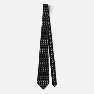 Black And White Lawn Bowls Pattern, Tie
