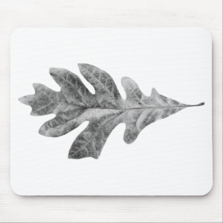 black and white leaf pad mouse pad