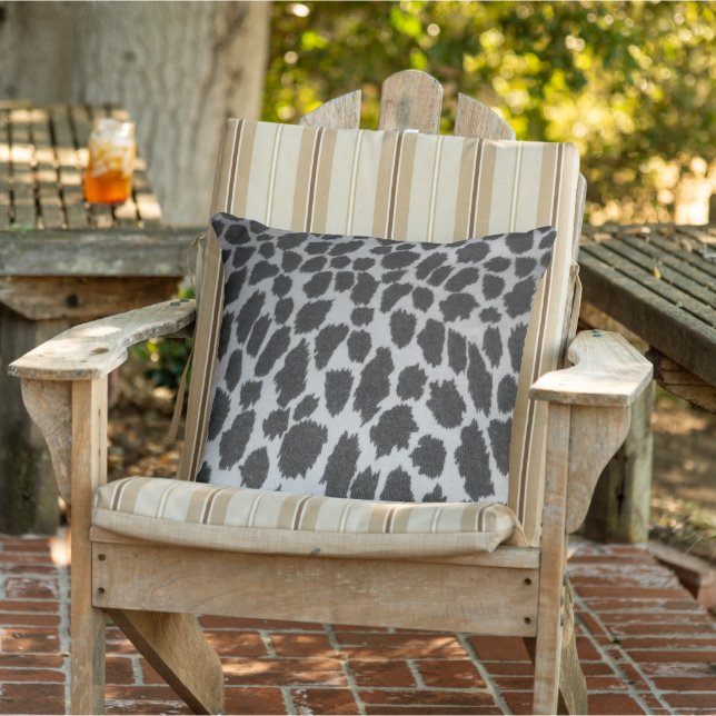 Black and White Leopard Animal  Print  Cushion (Chair)