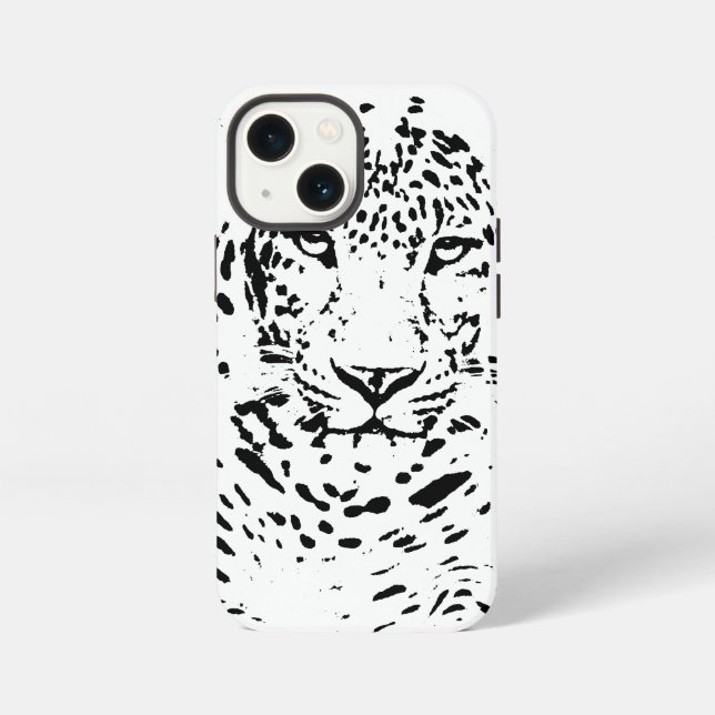 Black and White Leopard Case-Mate iPhone Case (Back)