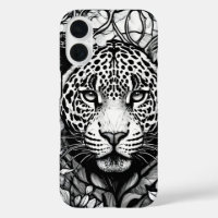 Black and white leopard Chic Monochrome Animal