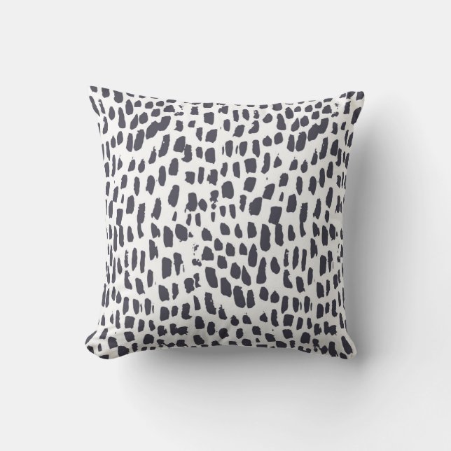 Black and White Leopard Cushion (Front)