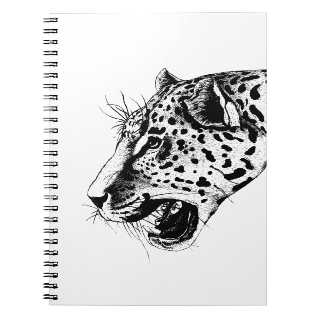 Black And White Leopard Notebook (Front)