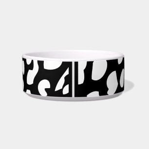 Black and White Leopard Pet Bowl