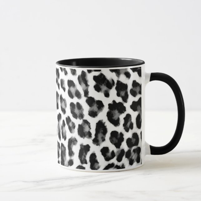 Black and White Leopard Print Mug (Right)